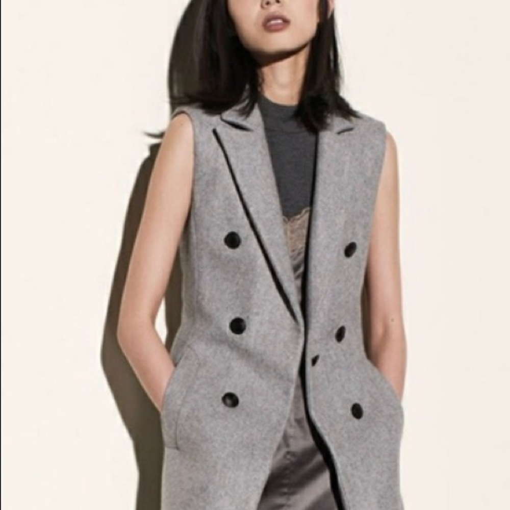 Rag & Bone Long Tailored Wool Vest
